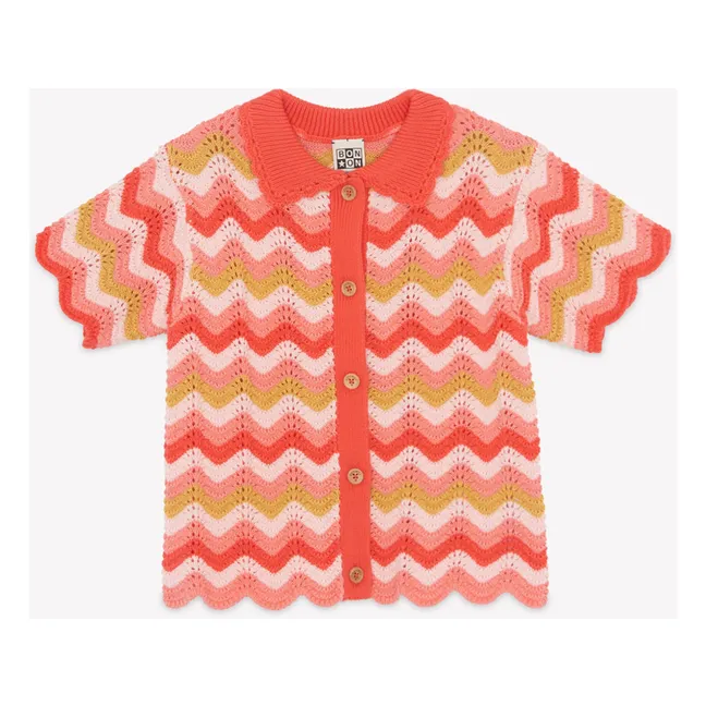 Chemise Crochet Col Claudine Ninon | Corail