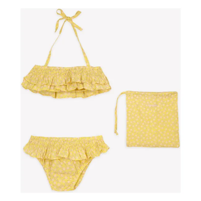 Bañador 2 piezas New Wave Floral | Amarillo