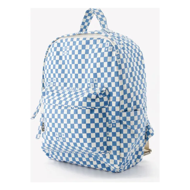 Sac à Dos PM Carreaux | Bleu indigo