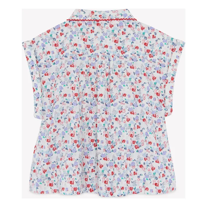 Chemise Col Claudine Lorelei Fleurie | Blanc- Image produit n°7