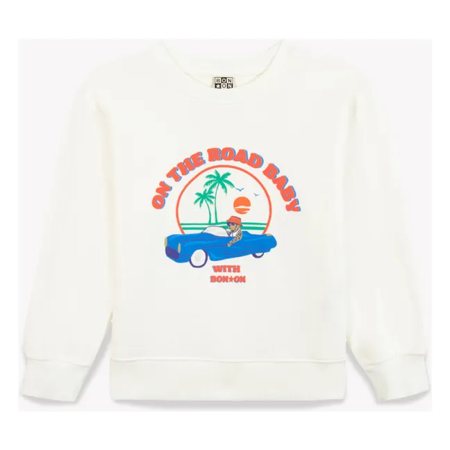 Sweat Smile On The Road Molleton | Ecru