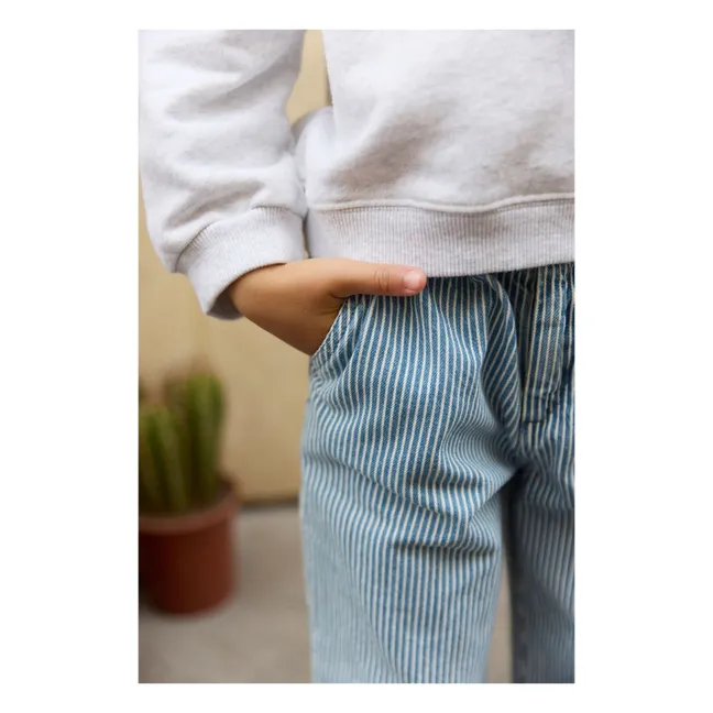 Pantalon Letto Rayé | Bleu