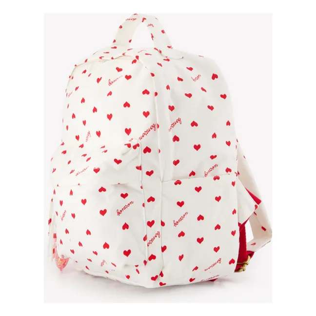 Sac à Dos PM Cœurs | Ecru