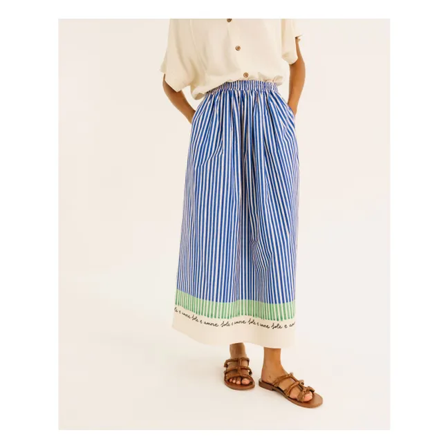 Christie Stripes Skirt | Blue