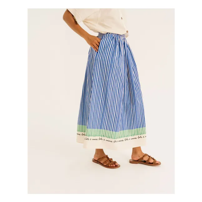 Christie Stripes Skirt | Blue