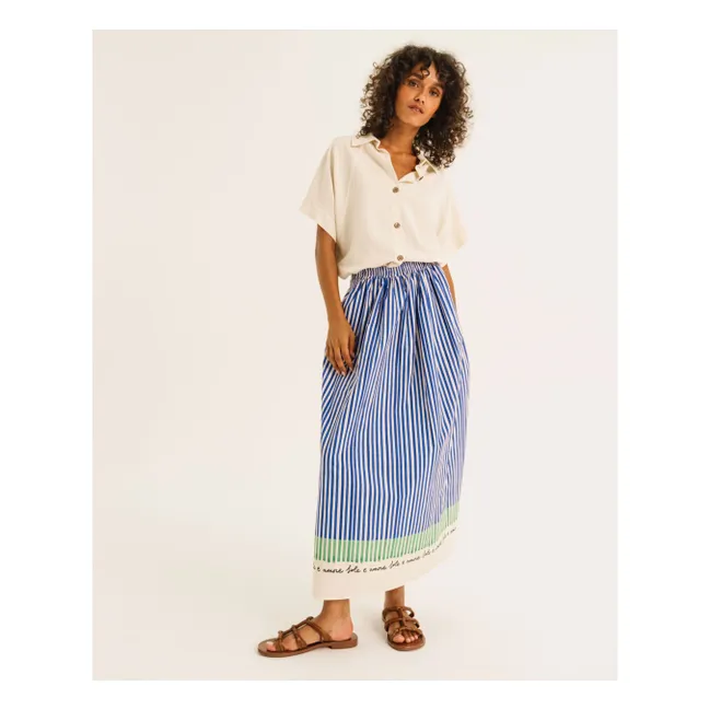 Christie Stripes Skirt | Blue