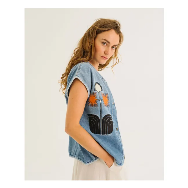 Veste Sans Manches Denim Edel | Bleu