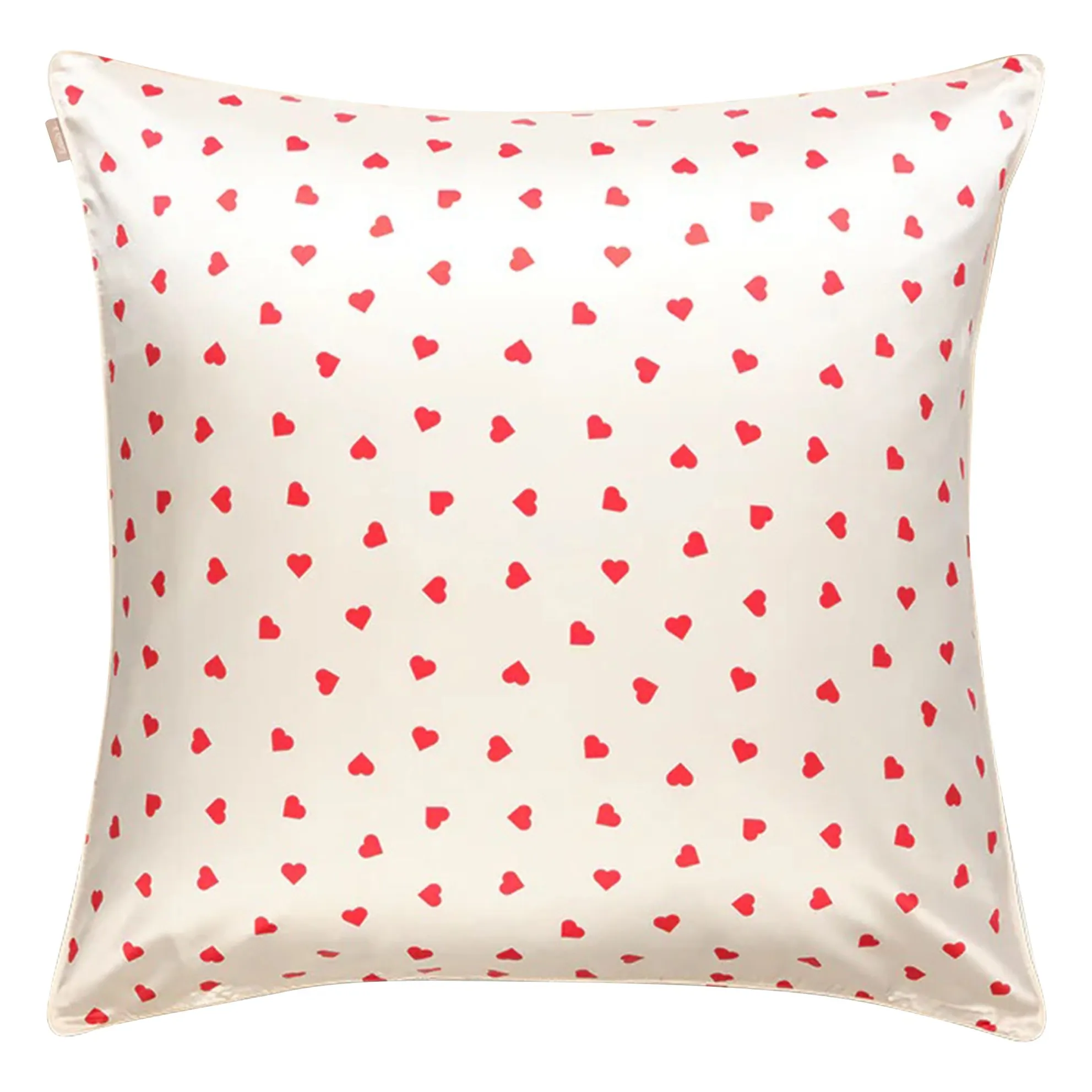 Emily's Pillow Cream Heart-Printed Mulberry Silk Pillowcase
