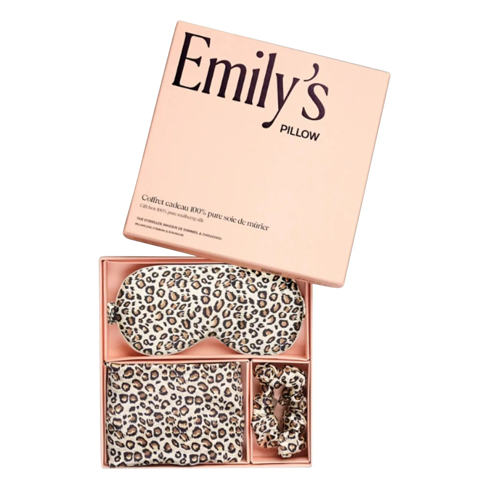 Leopard-print mulberry silk sleep set
