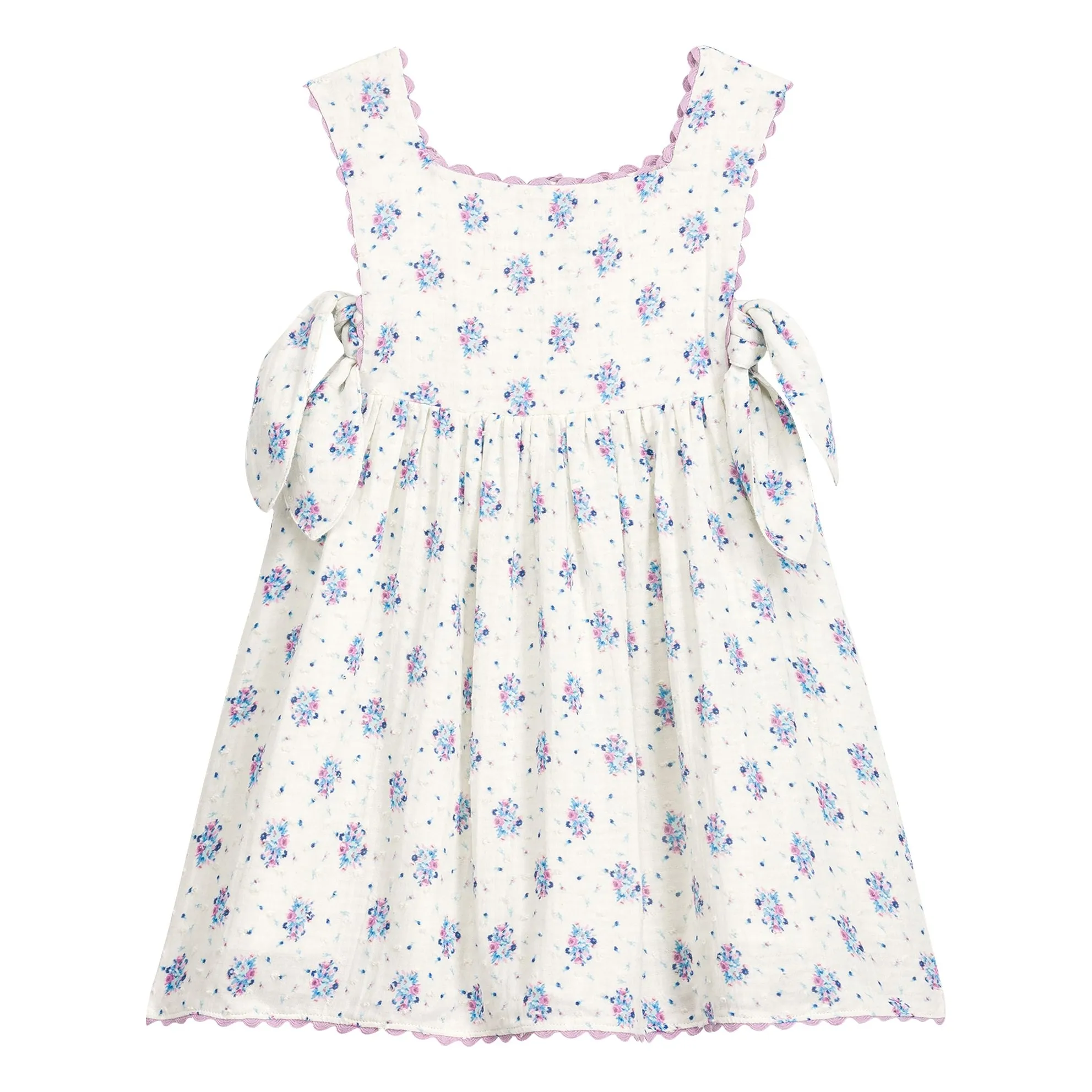 Louise Misha Cream Aloisa Fleurie Apron Dress