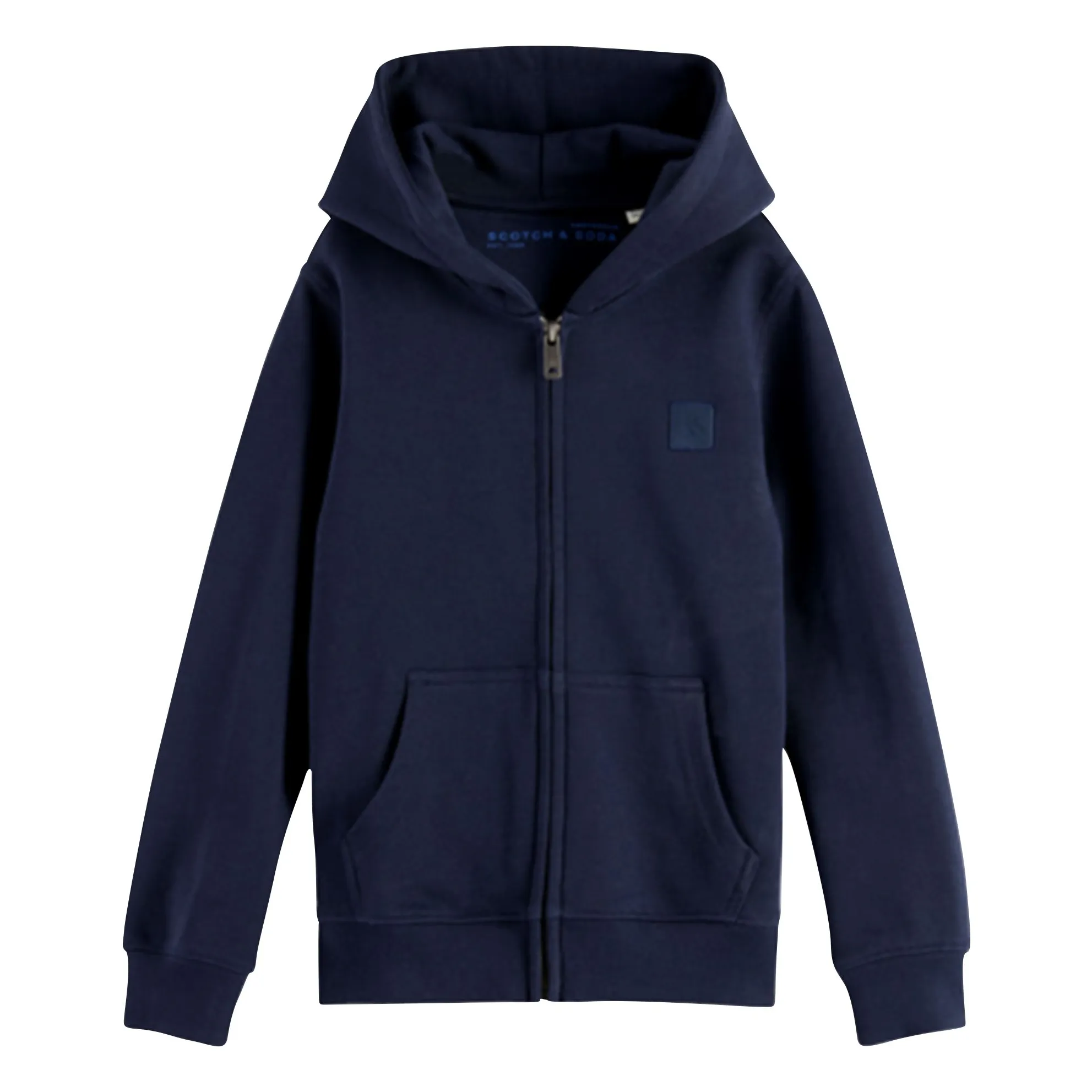 Scotch & Soda Navy Blue Logo Badge Zip Sweatshirt