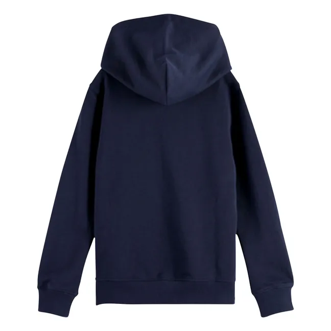 Sweat Zippé Logo Badge | Bleu marine