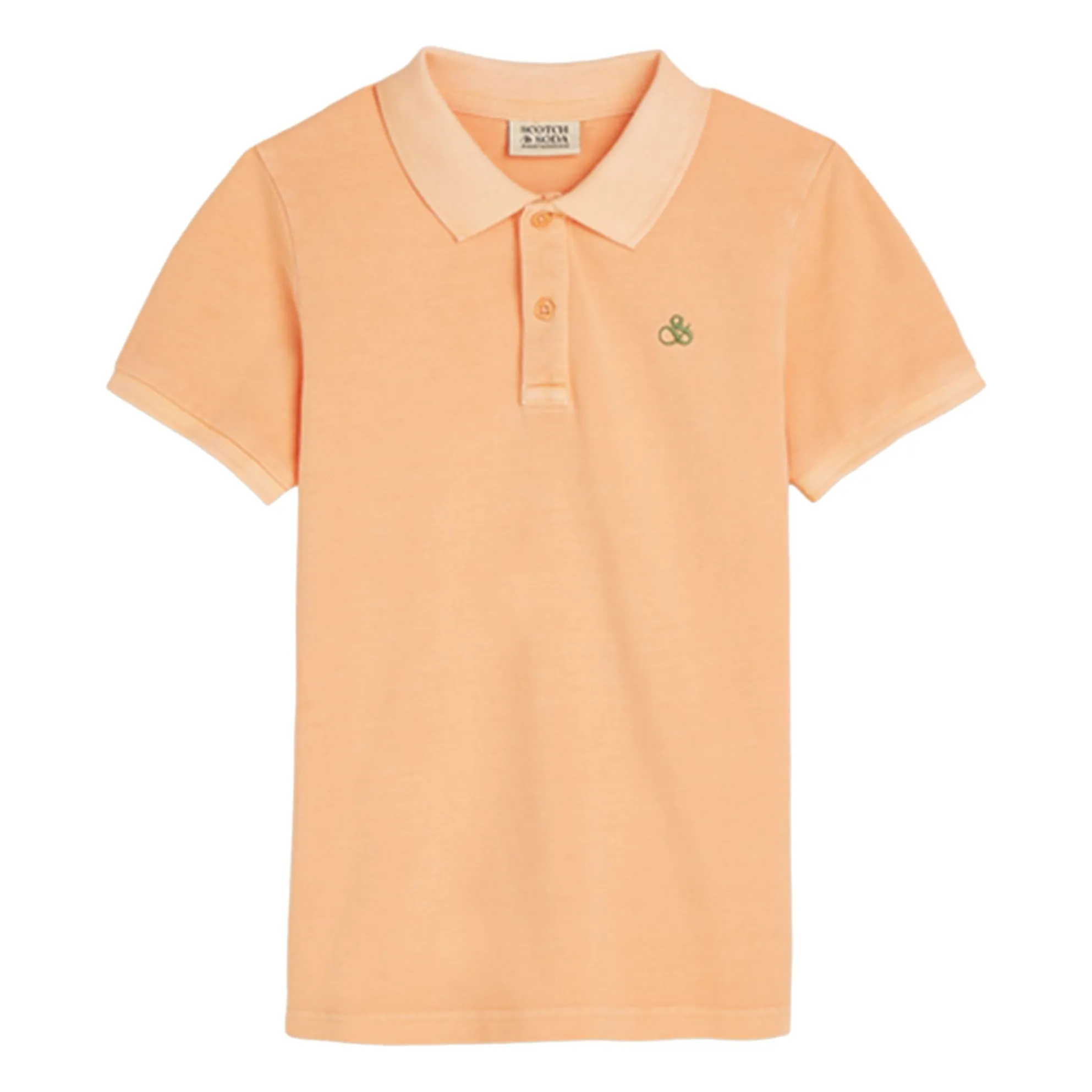 Scotch & Soda Coral Embroidered Logo Polo Shirt