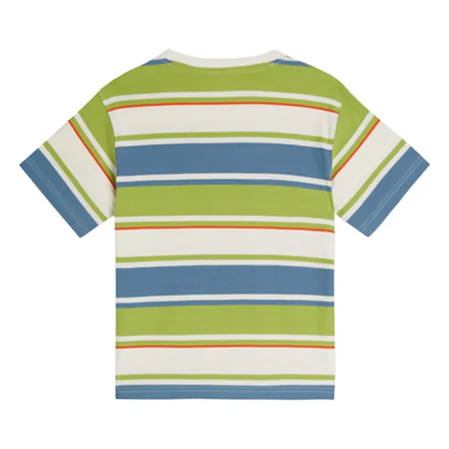 T-shirt Rayé | Vert anis