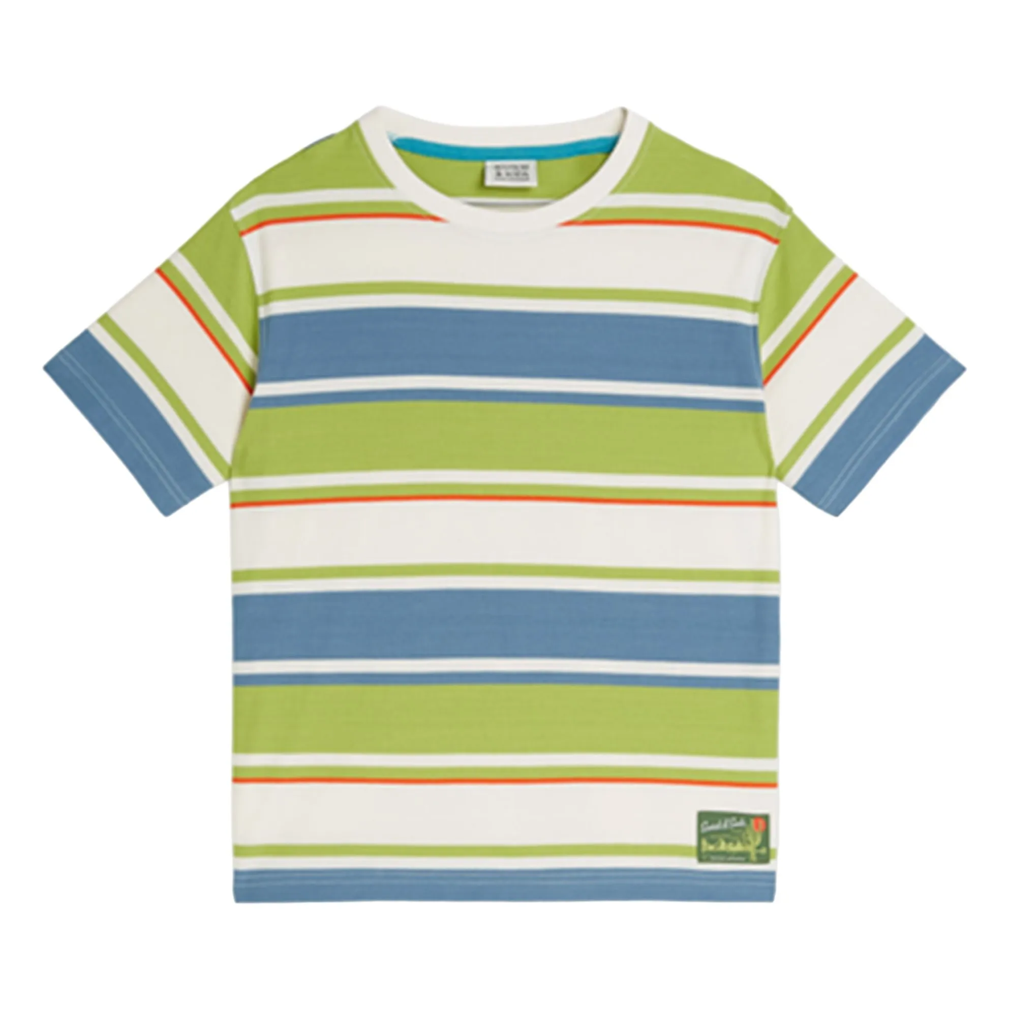 Scotch & Soda Anise Green Striped T-Shirt