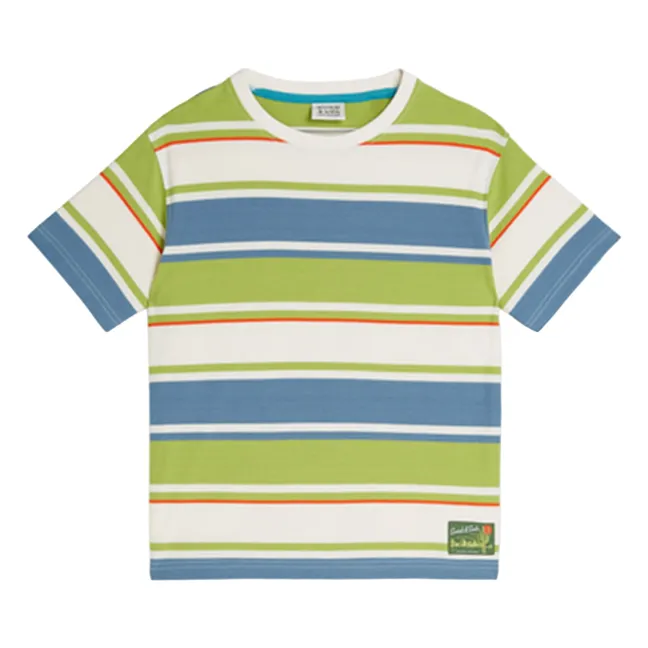 T-shirt Rayé | Vert anis