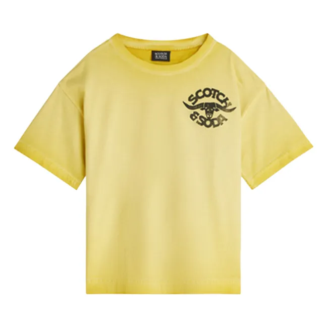 Oversize Artwork Logo T-shirt | Yellow