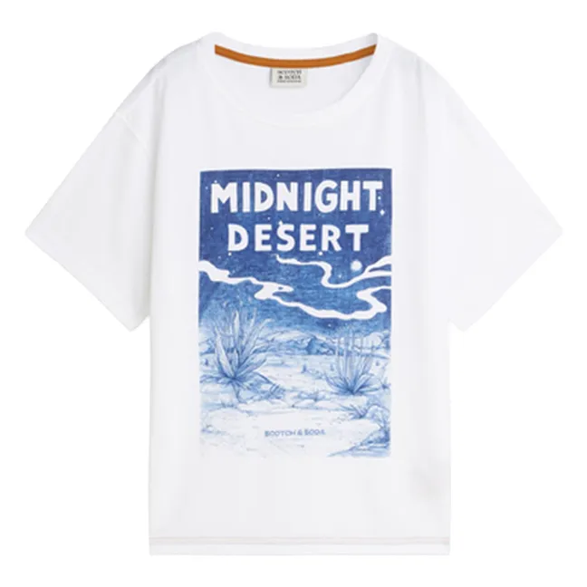 Camiseta Artwork Midnight Desert | Blanco