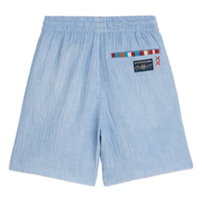 Pantalones cortos de chambray | Azul Claro