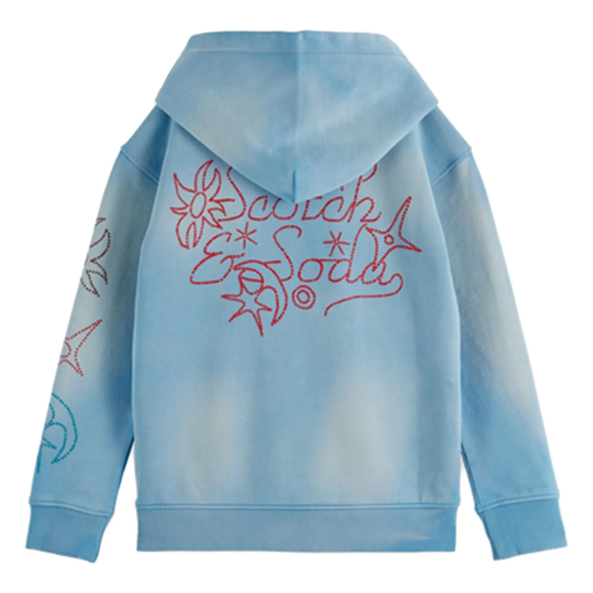 Scotch & Soda Light Blue Organic Cotton Washed Hoodie