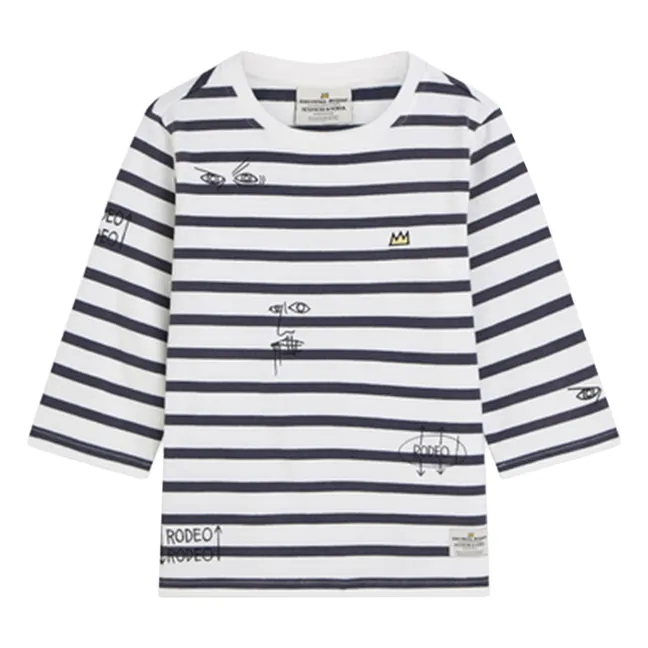 T-shirt Basquiat Breton Rayé | Bleu marine