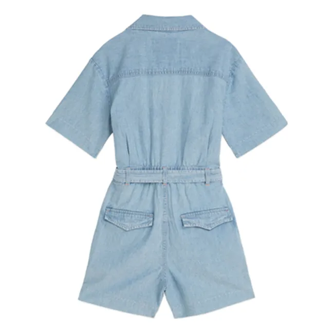 Combishort Chambray | Bleu Clair