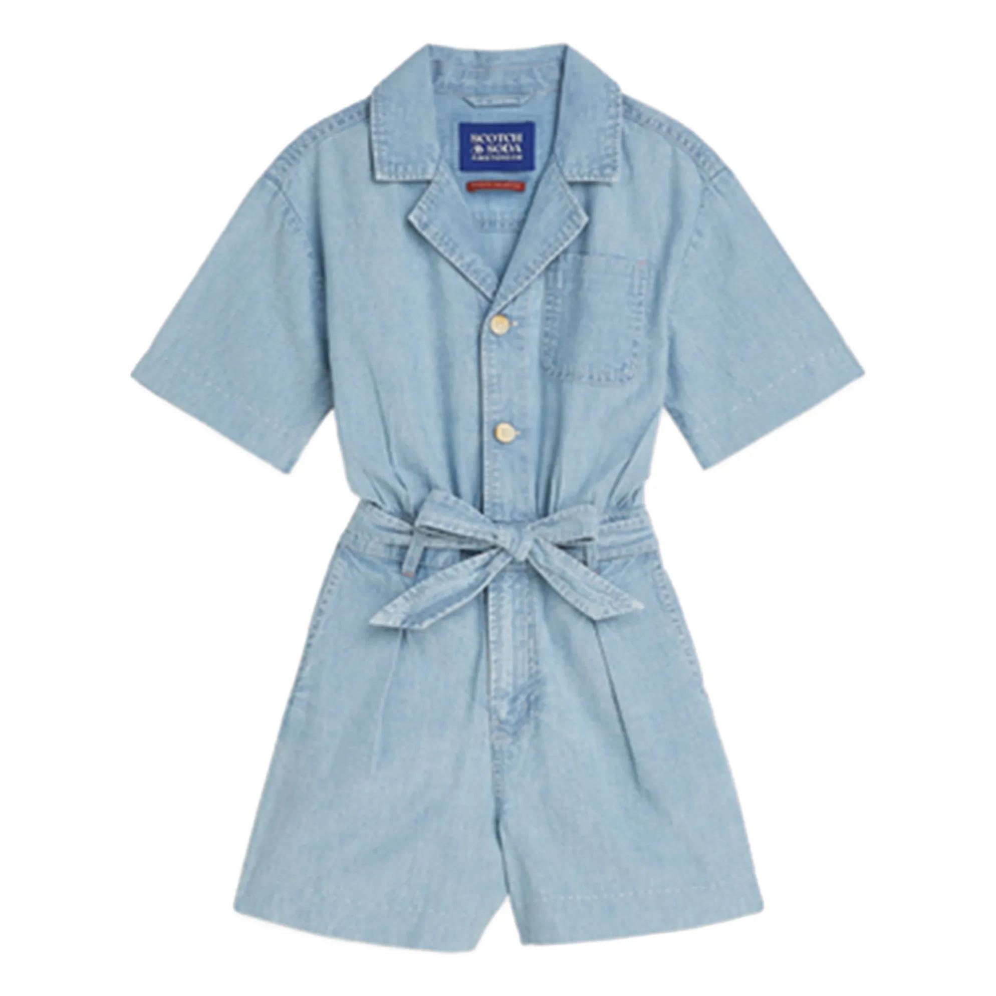 Scotch & Soda Light Blue Combishort Chambray