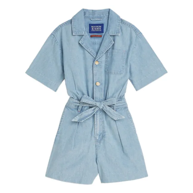 Combishort Chambray | Bleu Clair