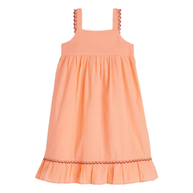 Vestido de volantes sin mangas | Coral