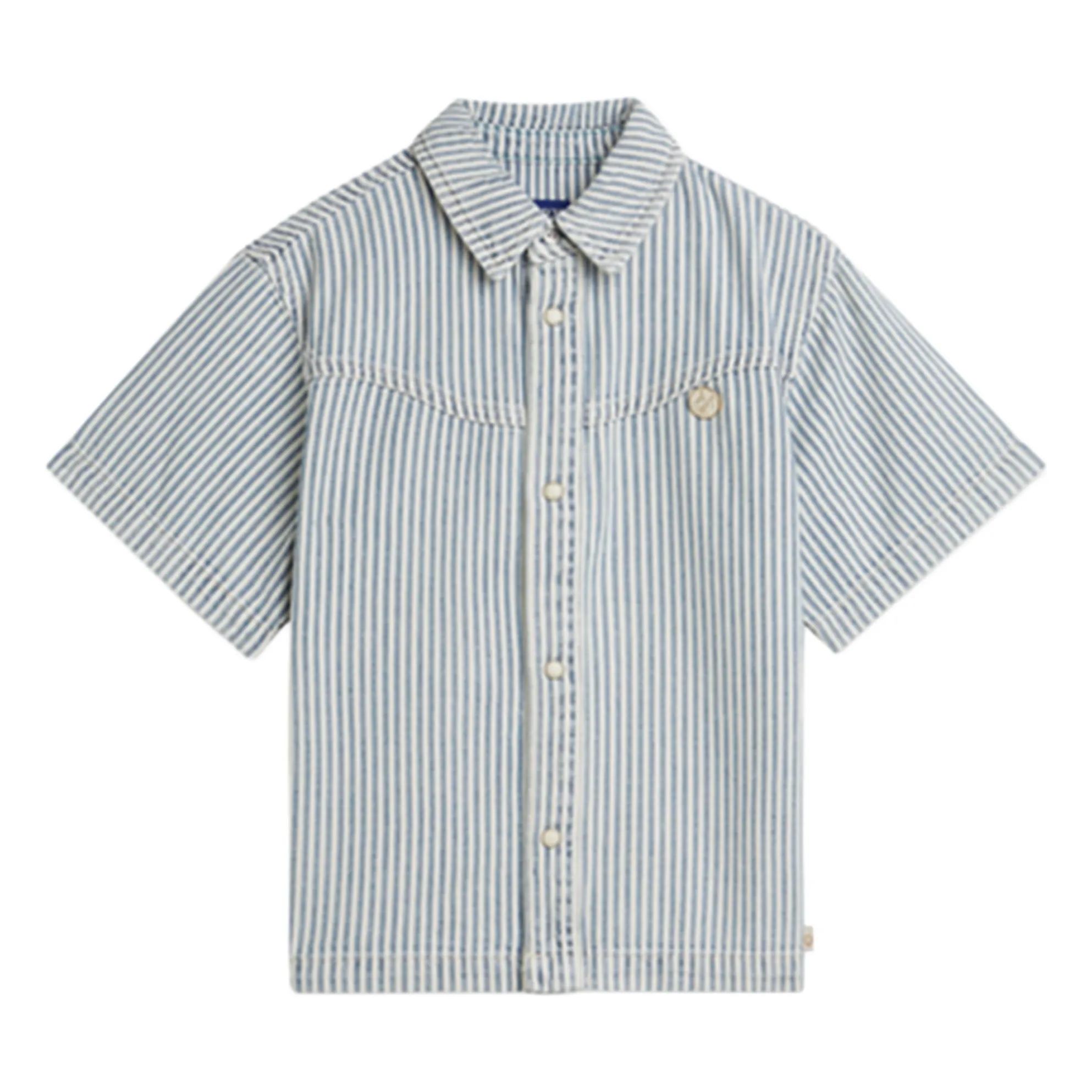 Scotch & Soda Light Blue Striped Denim Shirt