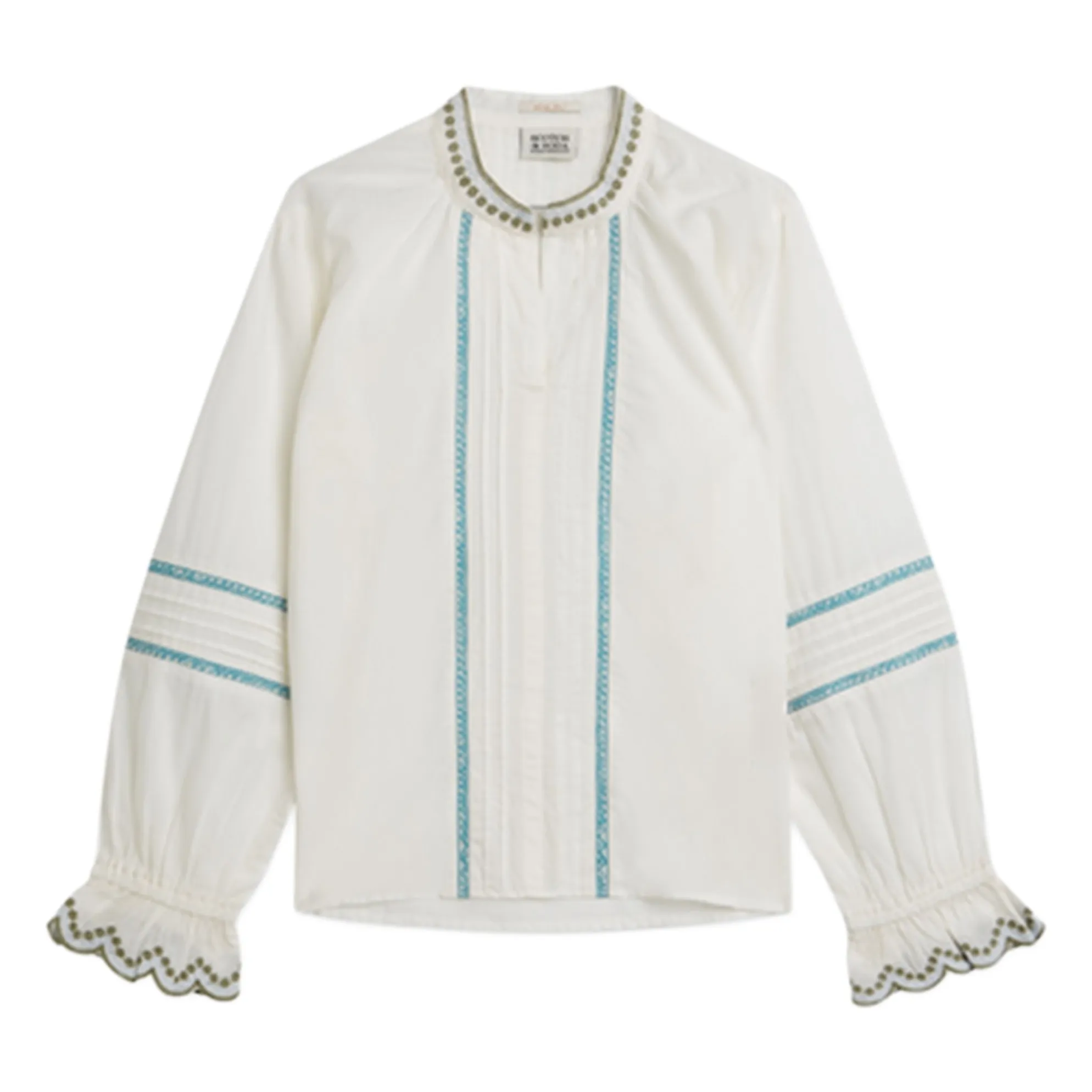 Scotch & Soda Ecru Embroidered Blouse