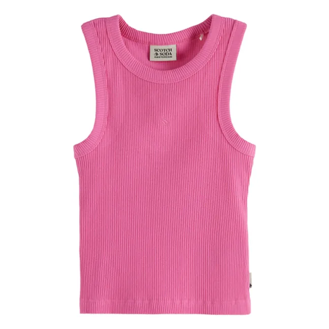 Camiseta de tirantes acanalada | Rosa