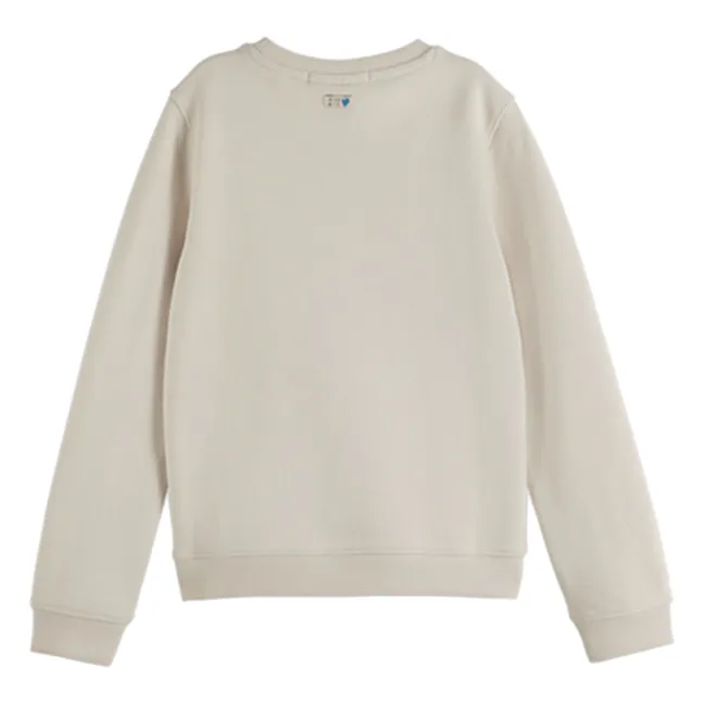 Artwork Starry Skies Organic cotton sweatshirt  | Ecru