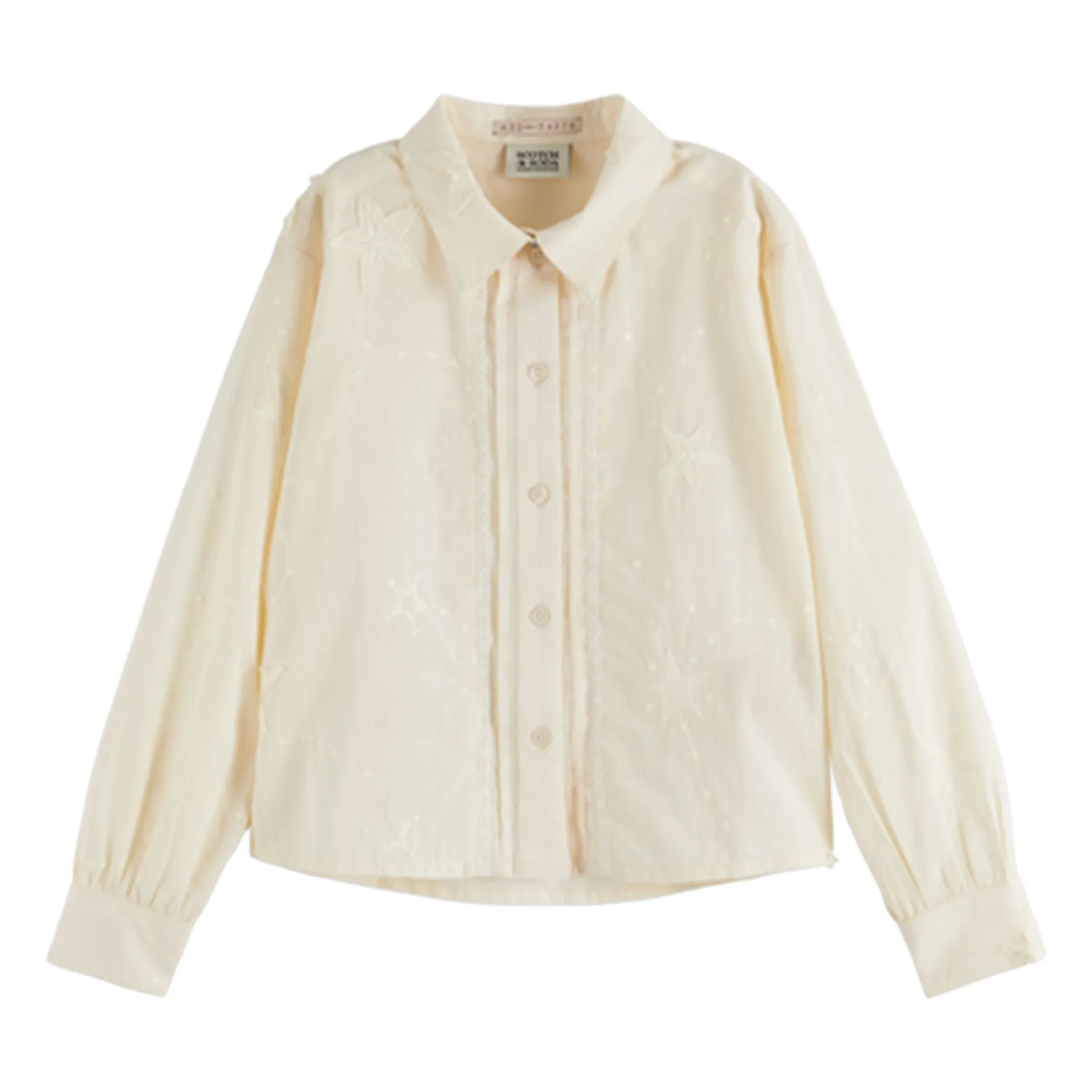 Scotch & Soda Ecru Embroidered Shirt