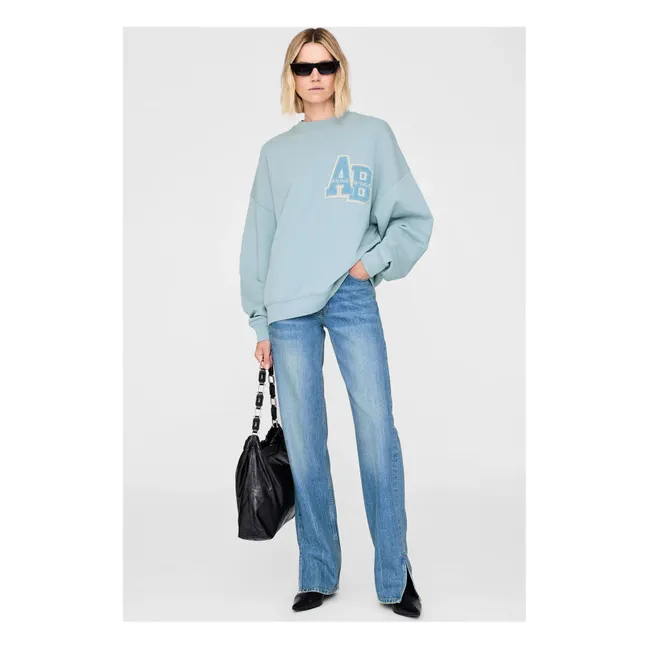 Sweat Oversize Miles Letterman | Bleu Clair