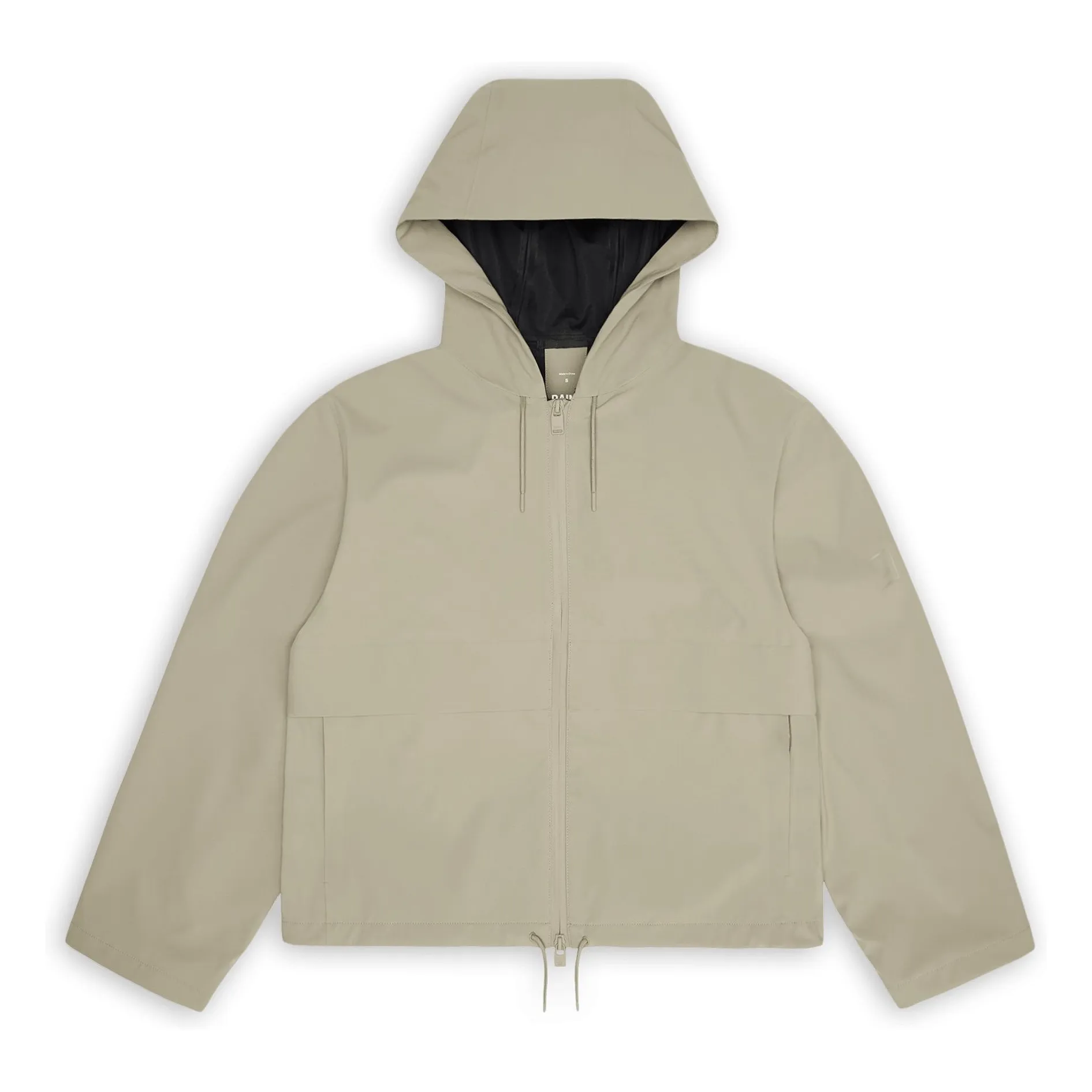Rains Men's Beige Suva Hardshell Short String Jacket W3