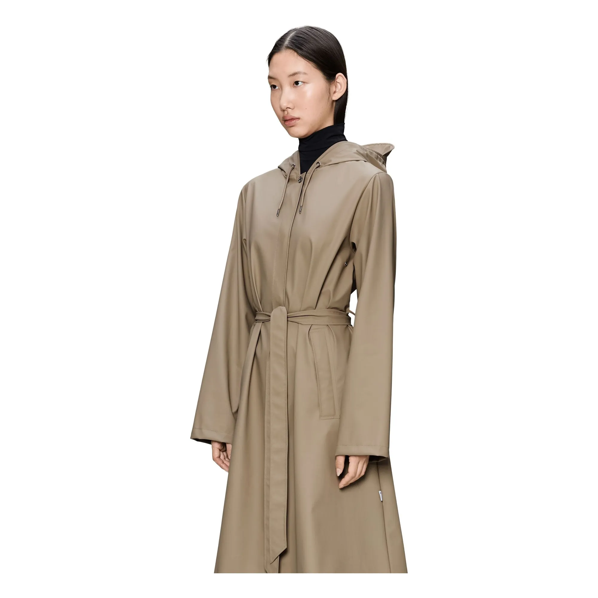 Veste Longue A-Line W3 | Beige- Image produit n°3