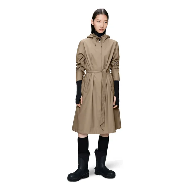 Chaqueta larga A-Line W3 | Beige