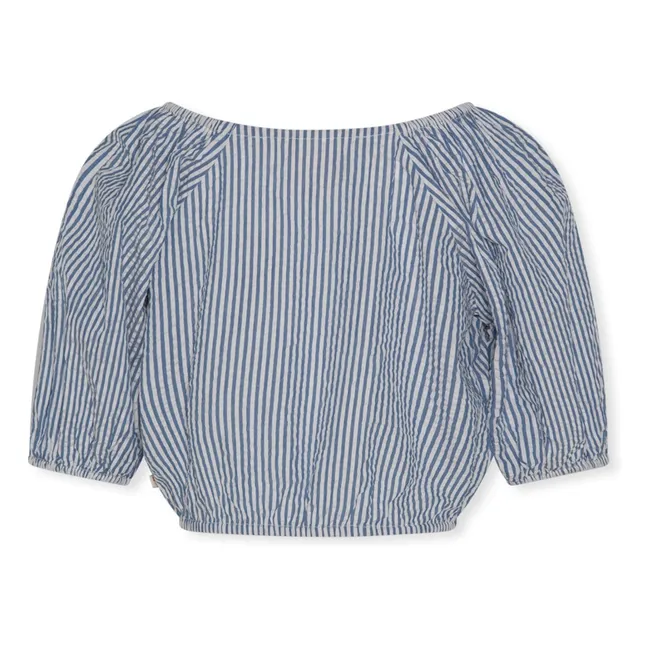 Striped Neha Blouse | Blue