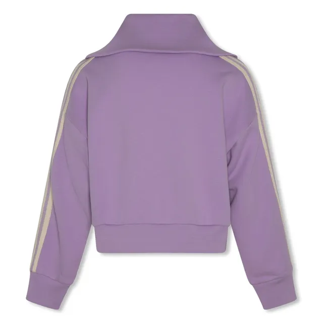 Sweat Zippé Jane Coton Recyclé | 	Lilas