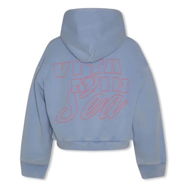 Sudadera con capucha Demi Vitamin Sea Algodón reciclado | Azul Claro