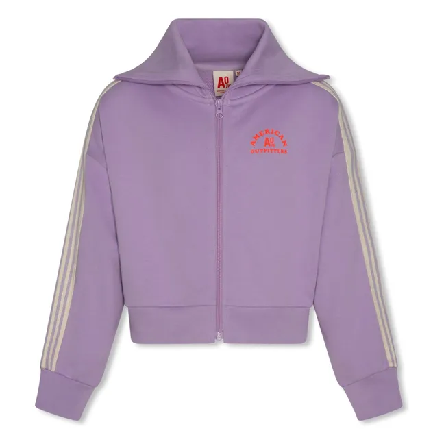 Sweat Zippé Jane Coton Recyclé | 	Lilas