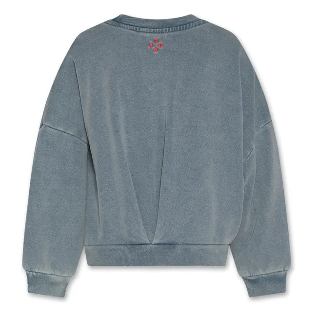Lys recycled cotton sweatshirt | Grey blue
