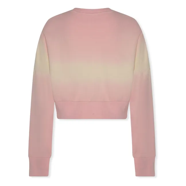 Abby - Felpa in cotone riciclato dip-dye  | Rosa Pallido