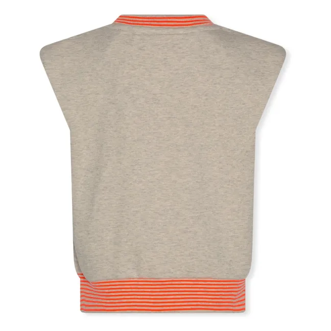 Top de algodón reciclado bicolor Alaya | Gris Jaspeado