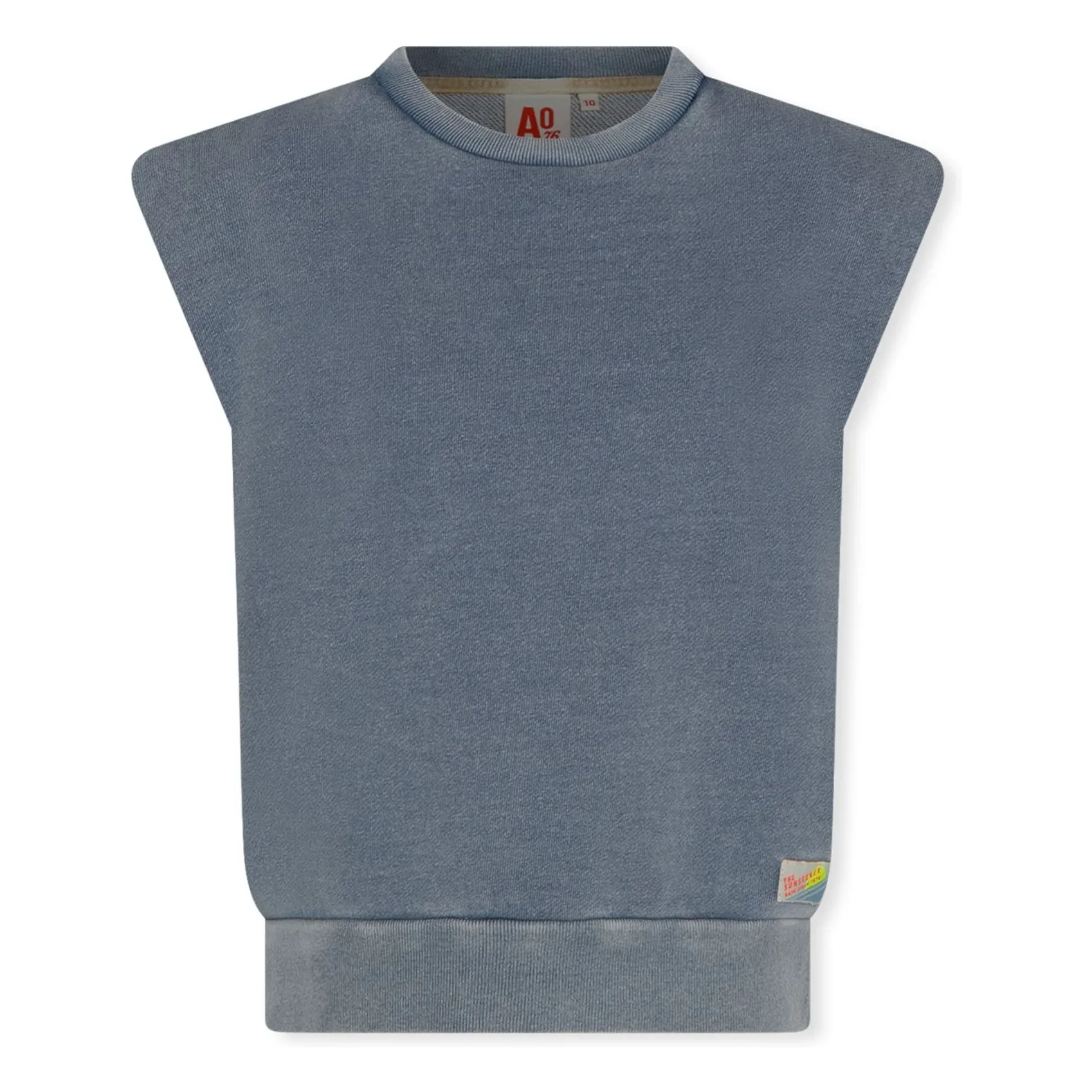 Ao76 Grey Blue Top Alaya Seenseeker Recycled Cotton