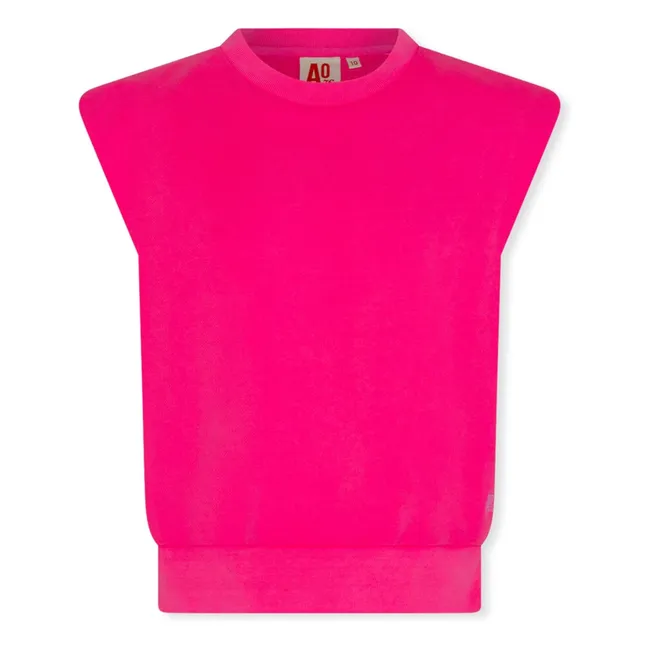 Top de algodón reciclado Alaya | Rosa Fushia