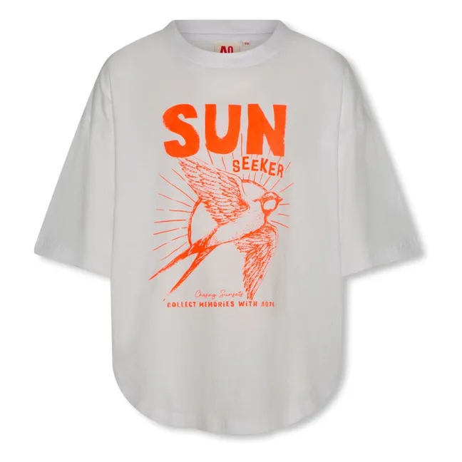 Camiseta True Bird Oversize Algodón reciclado | Blanco