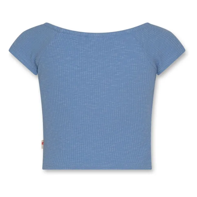 T-shirt Court Banu Coton Recyclé | Bleu