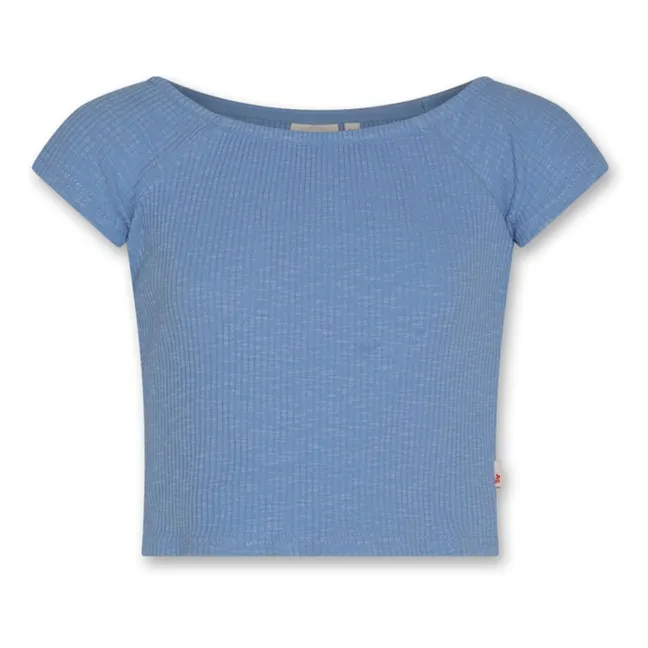 T-shirt Court Banu Coton Recyclé | Bleu